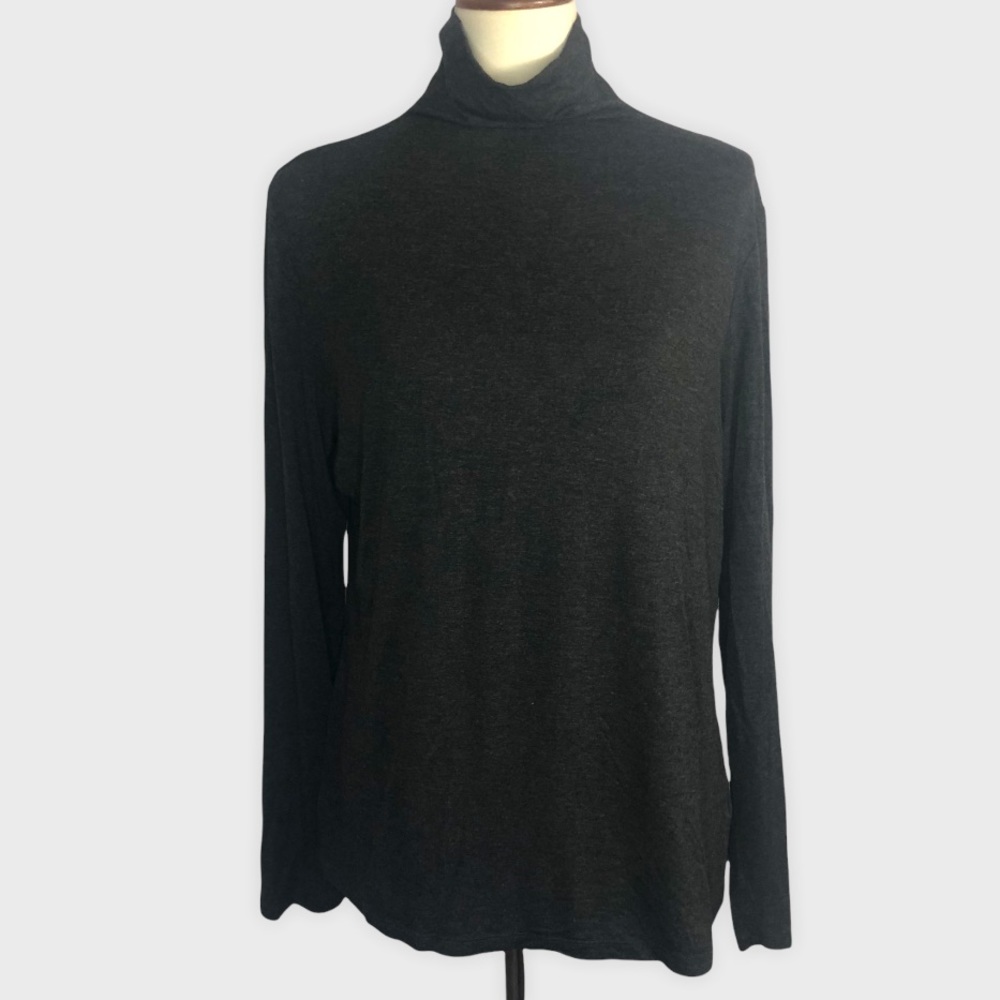 Saks Fifth Avenue Loose Turtleneck Lightweight Grey Size XL